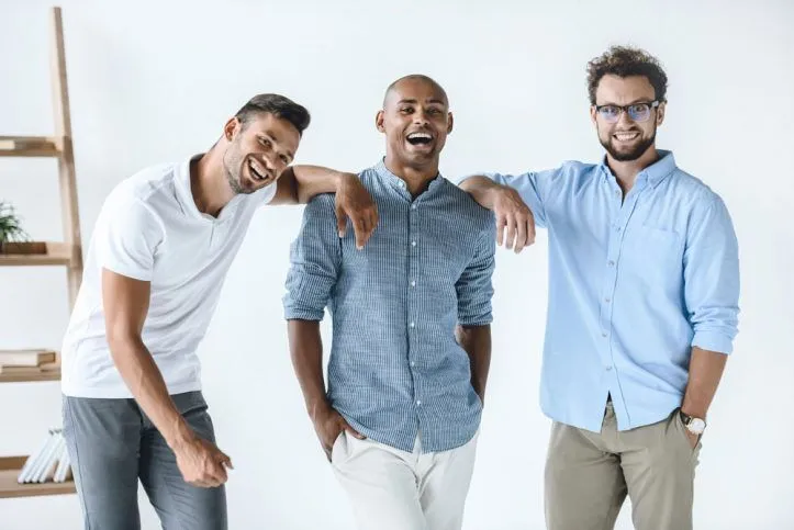 happy men after calling us for men counseling therapist in charlotte nc