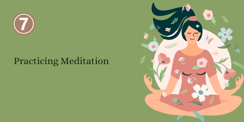 practicing meditation